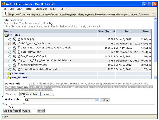 Click The Import Button From The Import From File Section Of The Page Click The Import Button From The Import From File Section Of The Page